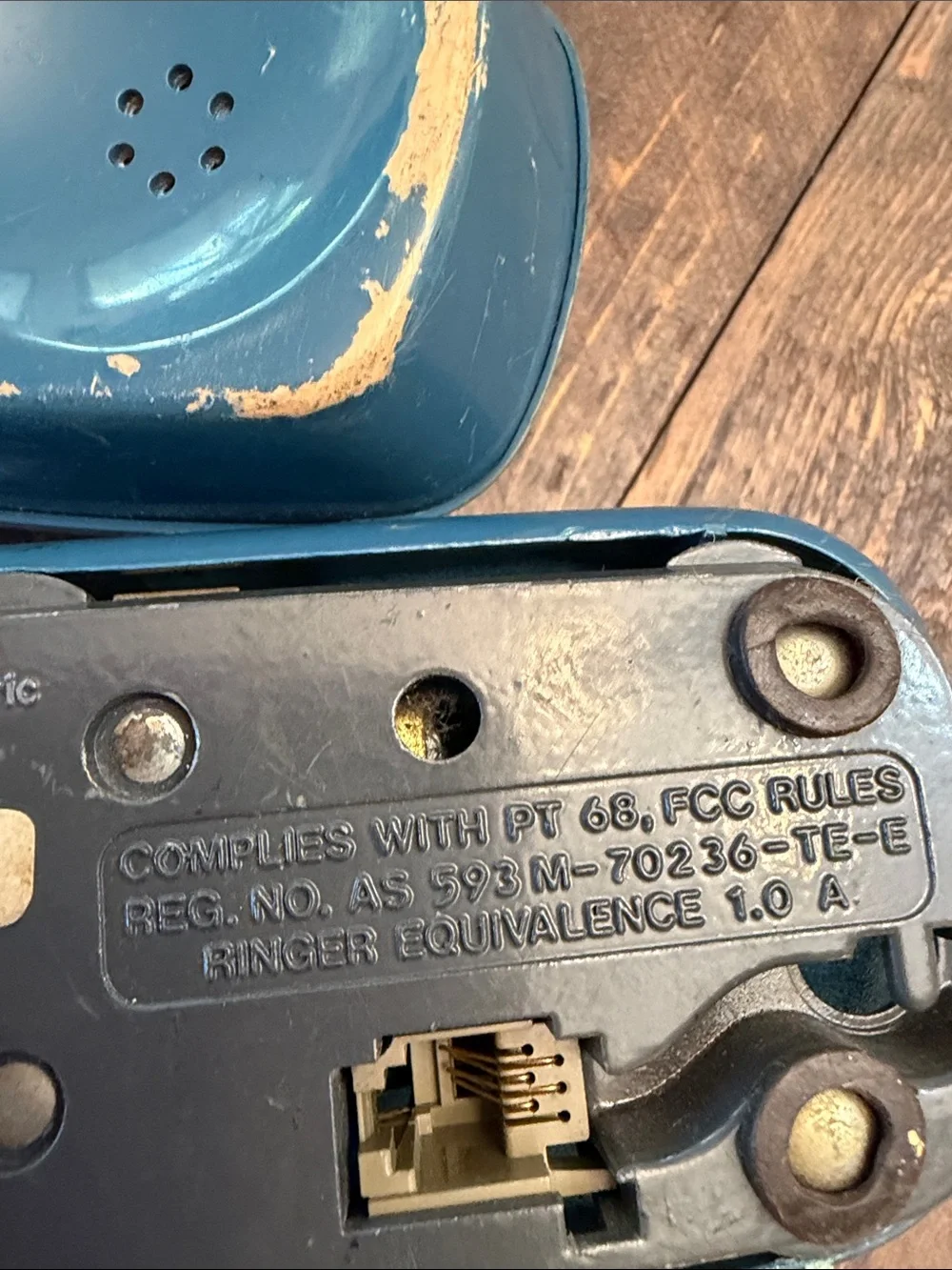 Vintage Western Electric Bell Mediterranean Blue Trimline Touch Tone Phone 📞